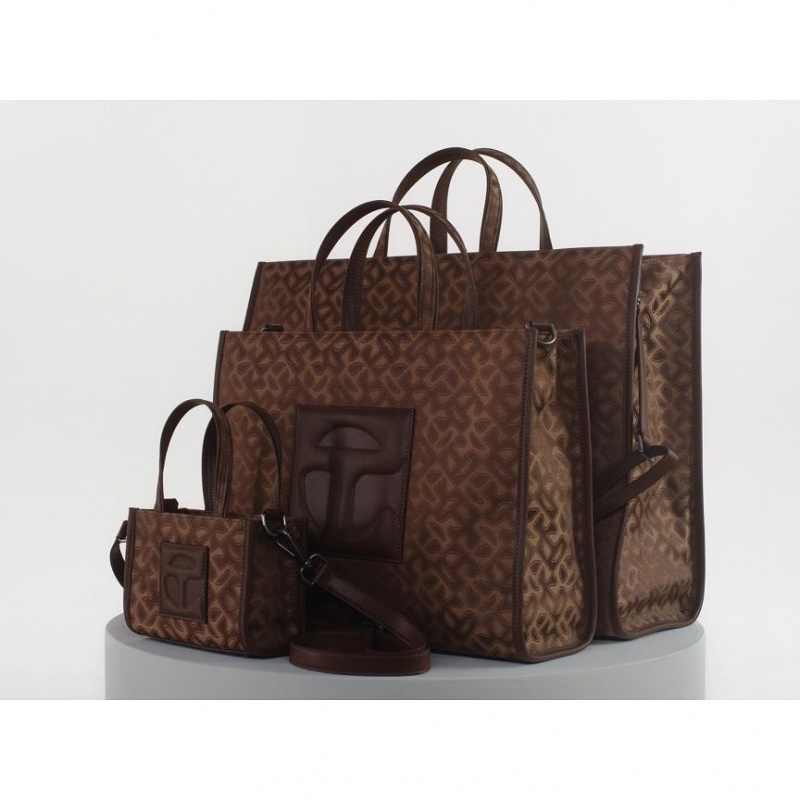 Telfar Monogram Small Jacquard Taschen Braun | CHRW3545