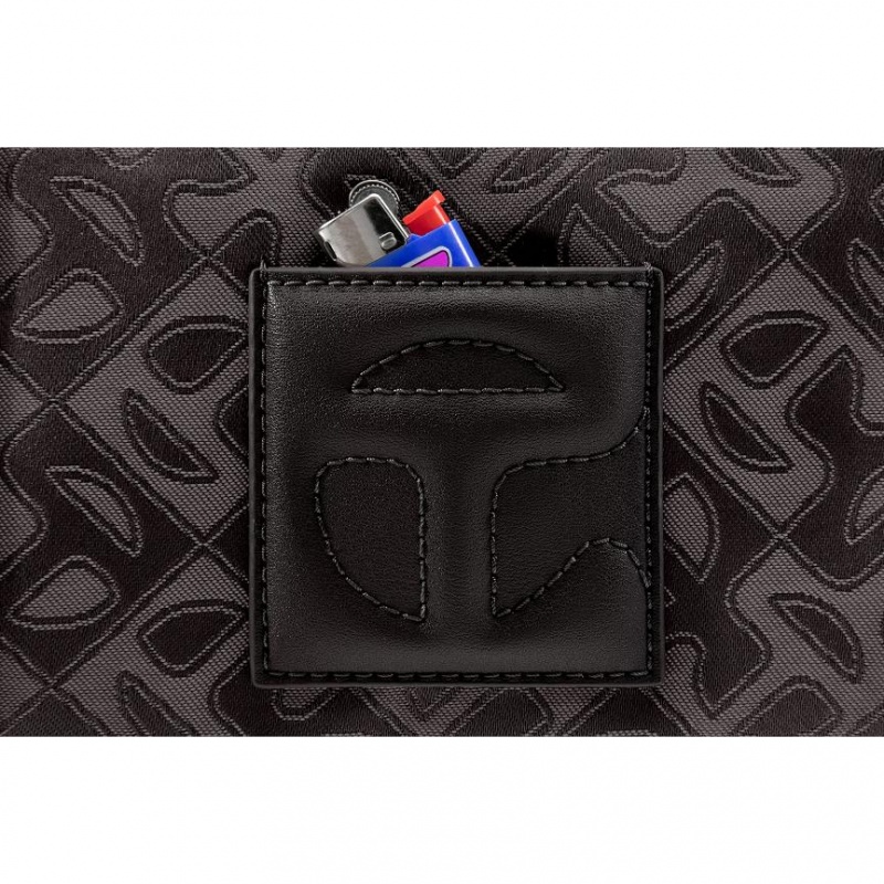 Telfar Monogram Small Jacquard Taschen Schwarz | CHQZ3548