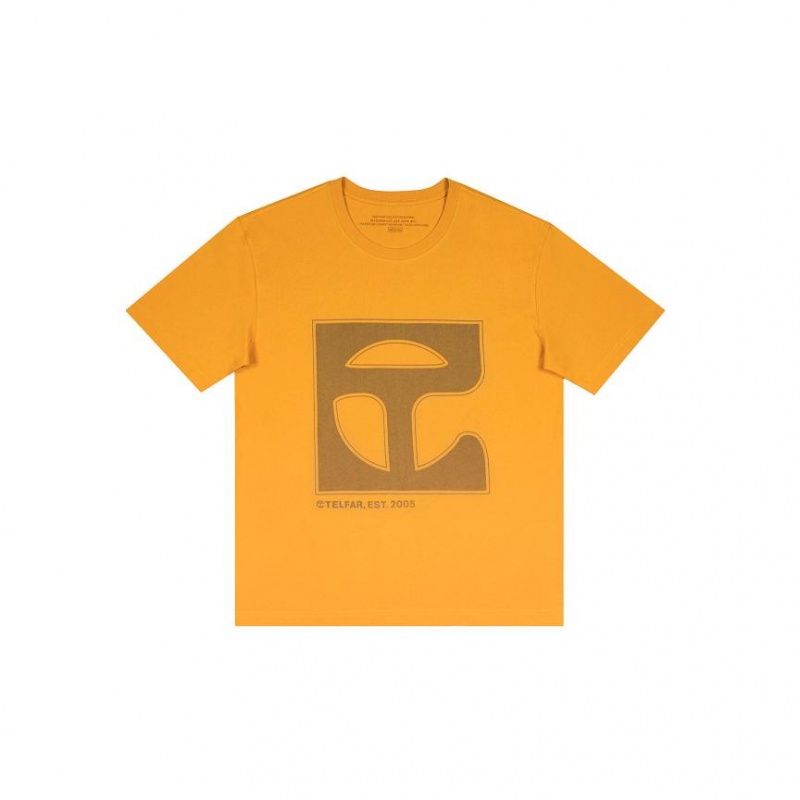 Telfar Monogram T-shirts Senfgelb | CHBC3395