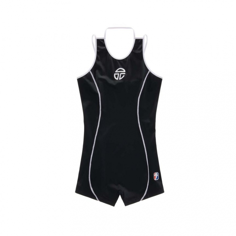 Telfar Performance Halter Singlet Muskelshirt Schwarz | CHDN3432