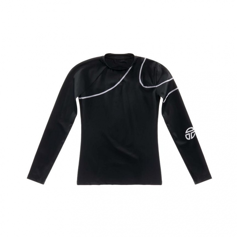 Telfar Performance Long Sleeve T-shirts Schwarz Schwarz | CHYU3387