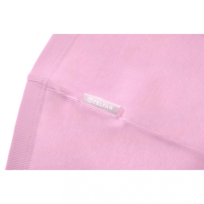 Telfar Rib Knits Cropped Half Muskelshirt Rosa | CHAP3486