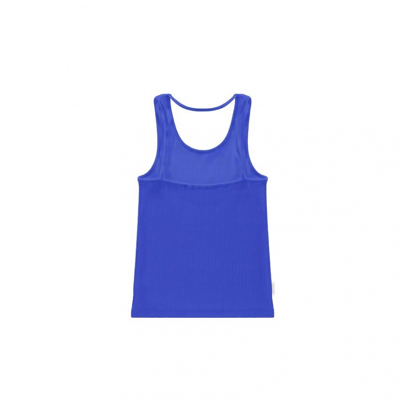 Telfar Rib Knits Halter Muskelshirt Blau | CHMA3497