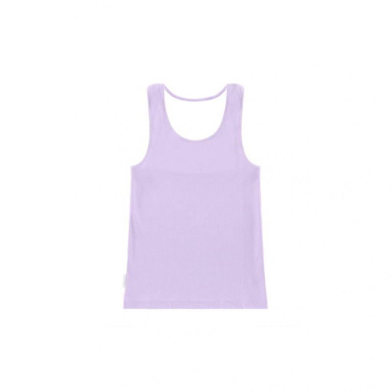 Telfar Rib Knits Halter Muskelshirt Lavendel | CHRW3493