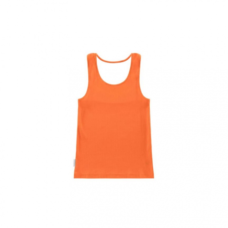 Telfar Rib Knits Halter Muskelshirt Orange | CHHK3481