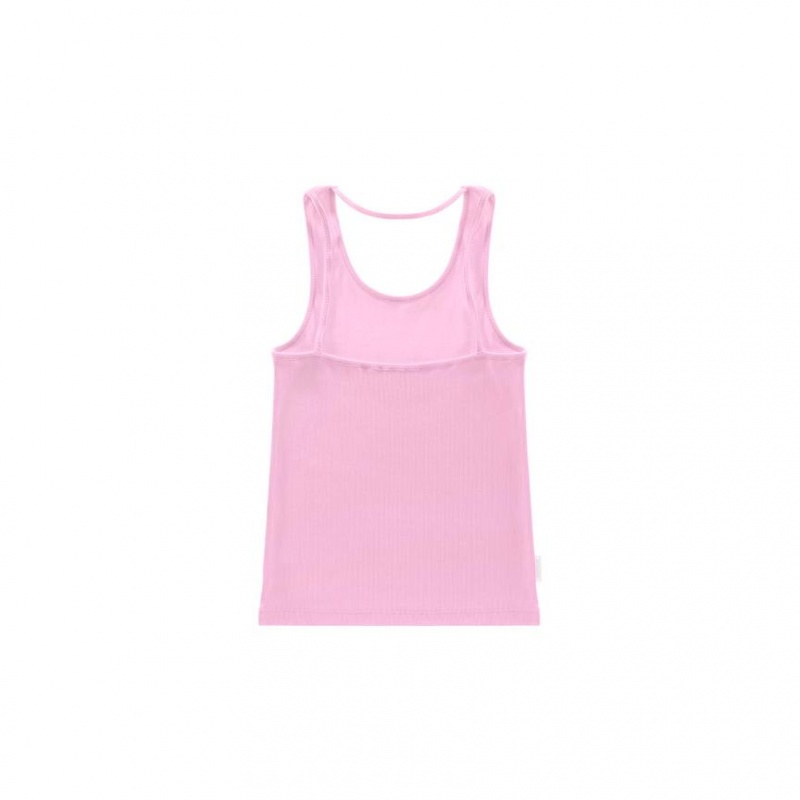 Telfar Rib Knits Halter Muskelshirt Rosa | CHIS3489