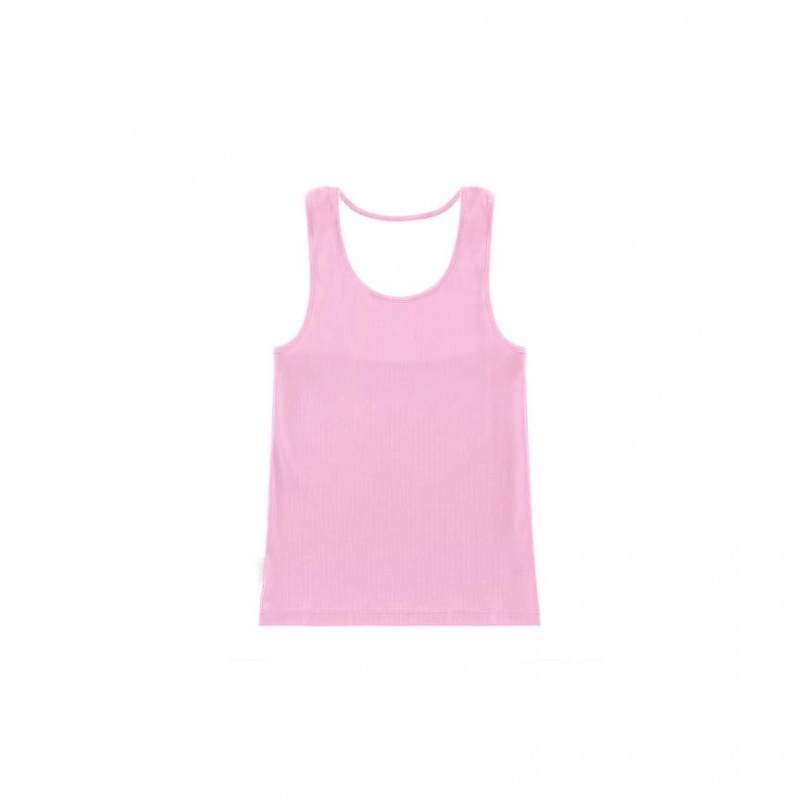 Telfar Rib Knits Halter Muskelshirt Rosa | CHIS3489