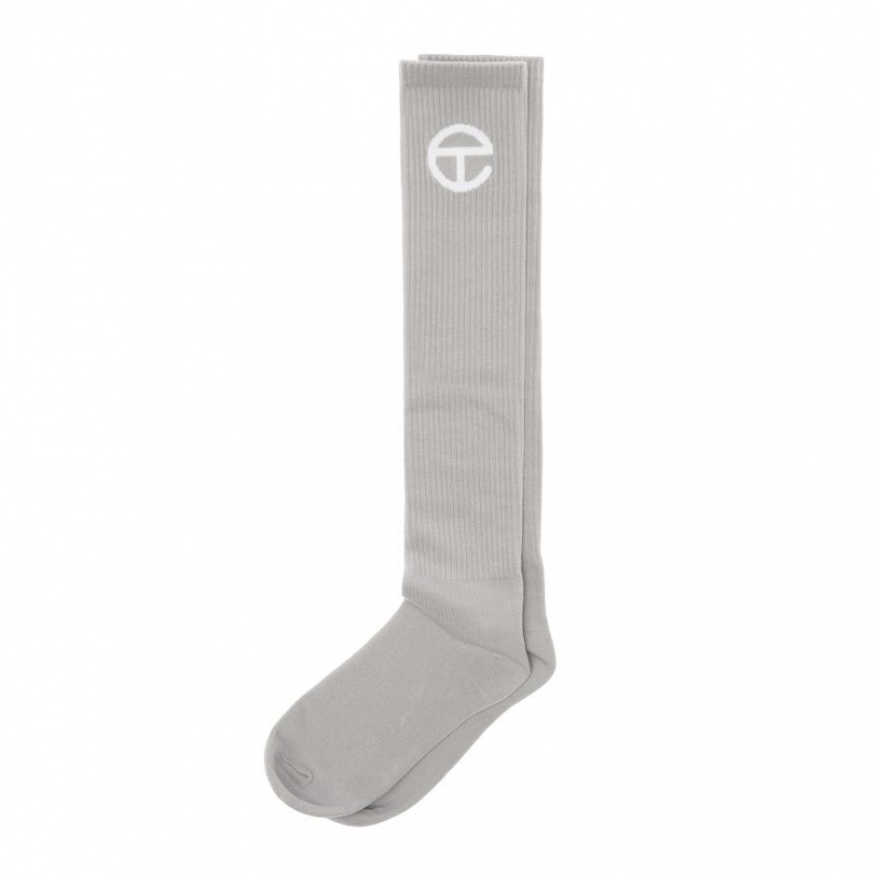 Telfar Socks Logo Socken Grau | CHQZ3153