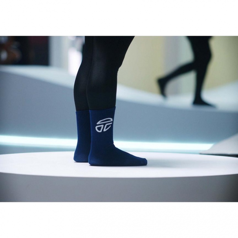 Telfar Socks Turn Logo I Socken Navy | CHHK3164