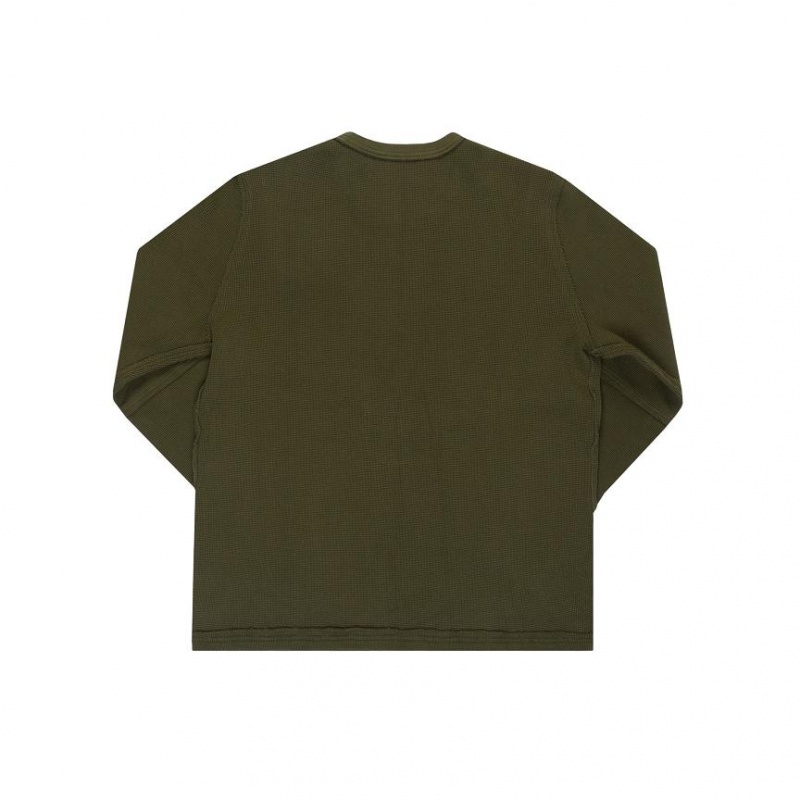 Telfar Thumbhole Thermal T-shirts Olivgrün | CHXF3398