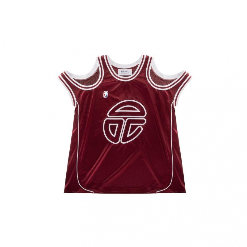 Telfar Triple Jersey T-shirts Bordeaux | CHMA3393