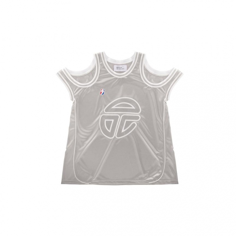 Telfar Triple Jersey T-shirts Silber | CHQZ3392