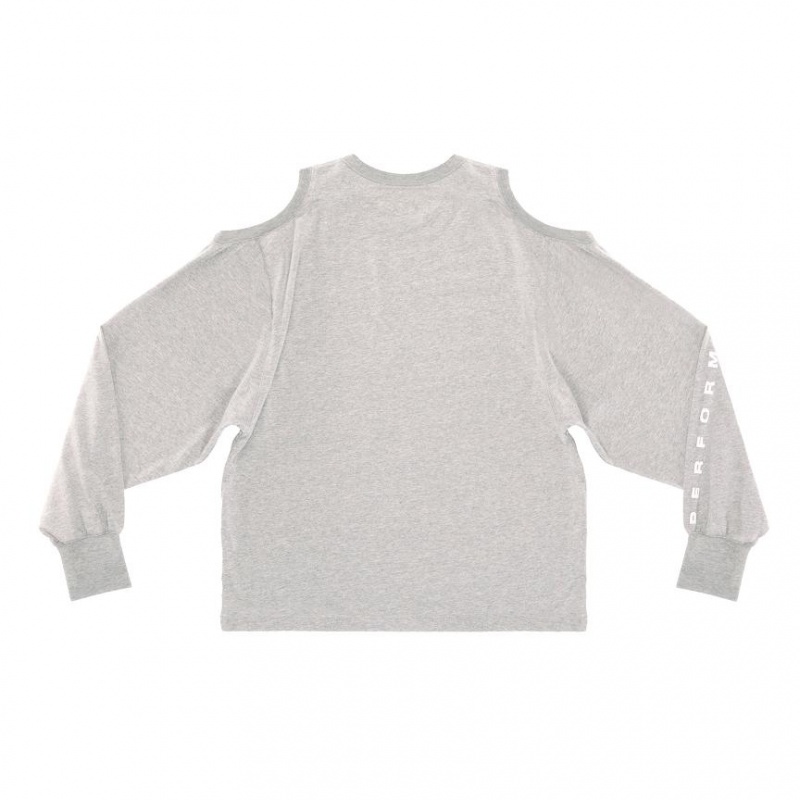 Telfar Triple Long Sleeve T-shirts Grau | CHRW3416