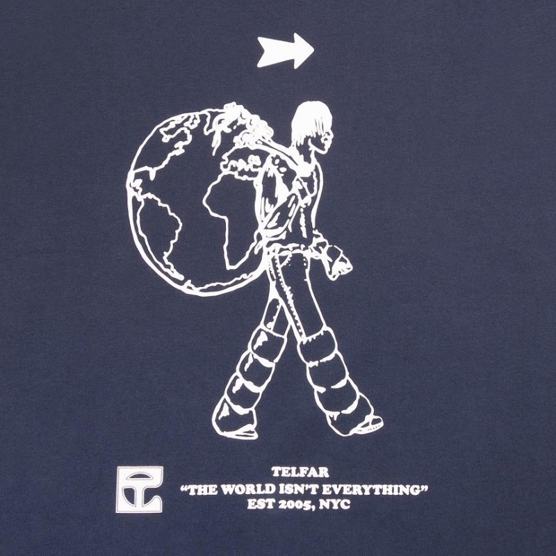 Telfar Worldour T-shirts Navy | CHLH3400