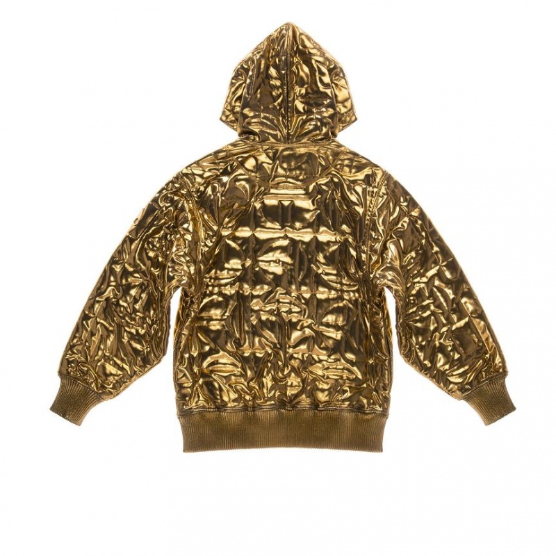 Telfar x Moose Knuckles Gesteppt Hoodie Gold | CHAP3240