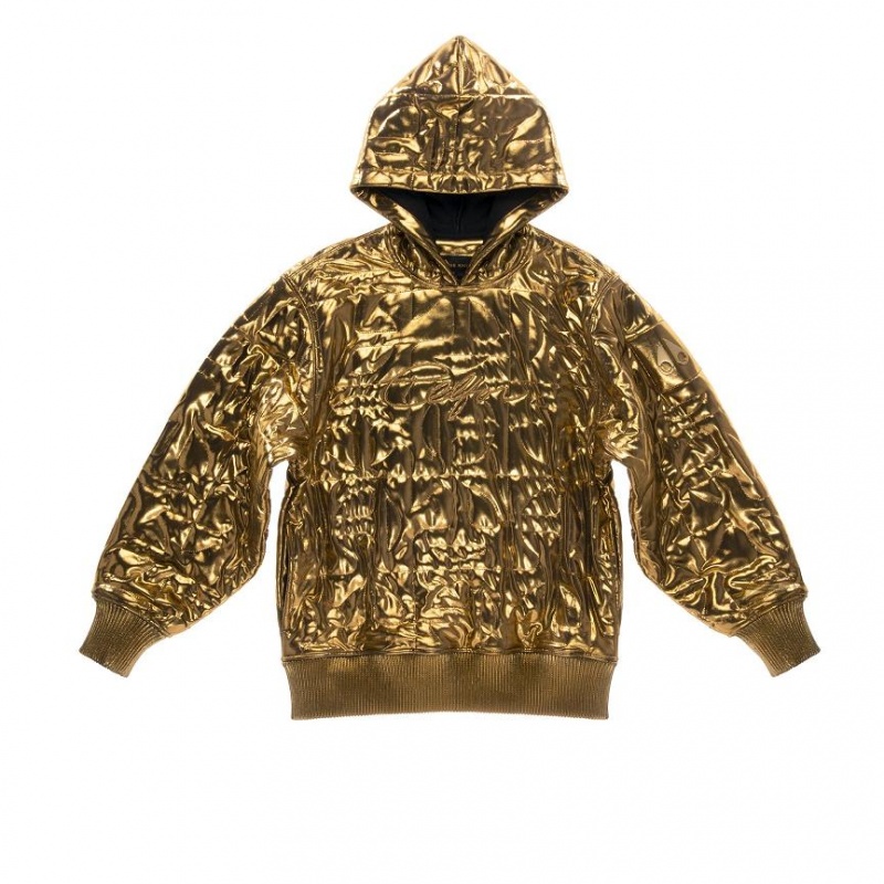 Telfar x Moose Knuckles Gesteppt Hoodie Gold | CHAP3240