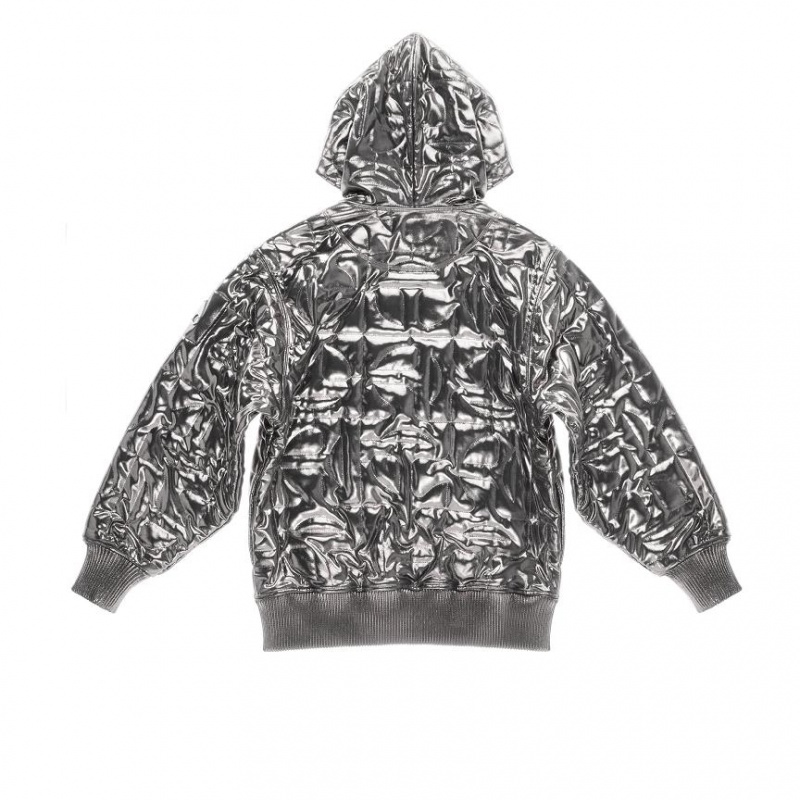 Telfar x Moose Knuckles Gesteppt Hoodie Silber | CHSO3239