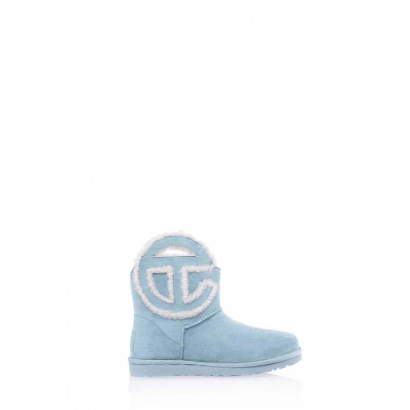 Telfar x UGG Logo Mini Stiefel Blau | CHHK3507