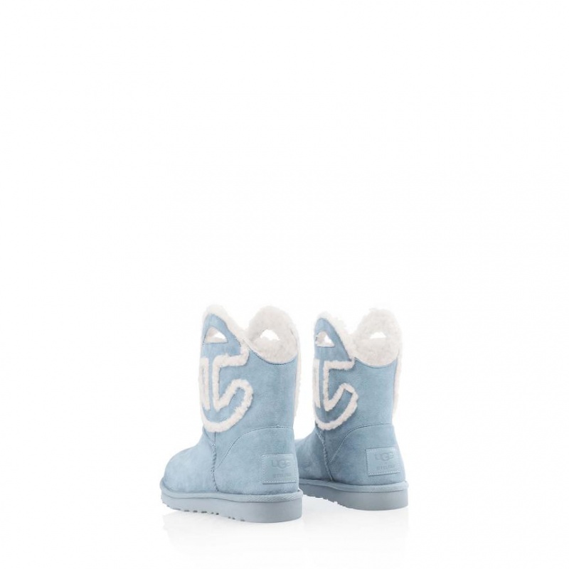 Telfar x UGG Logo Mini Stiefel Blau | CHHK3507