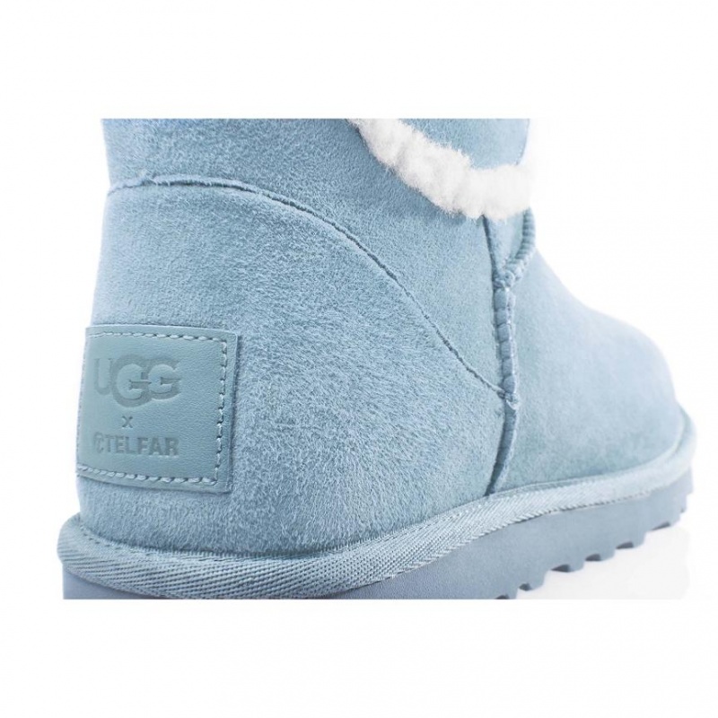 Telfar x UGG Logo Mini Stiefel Blau | CHHK3507