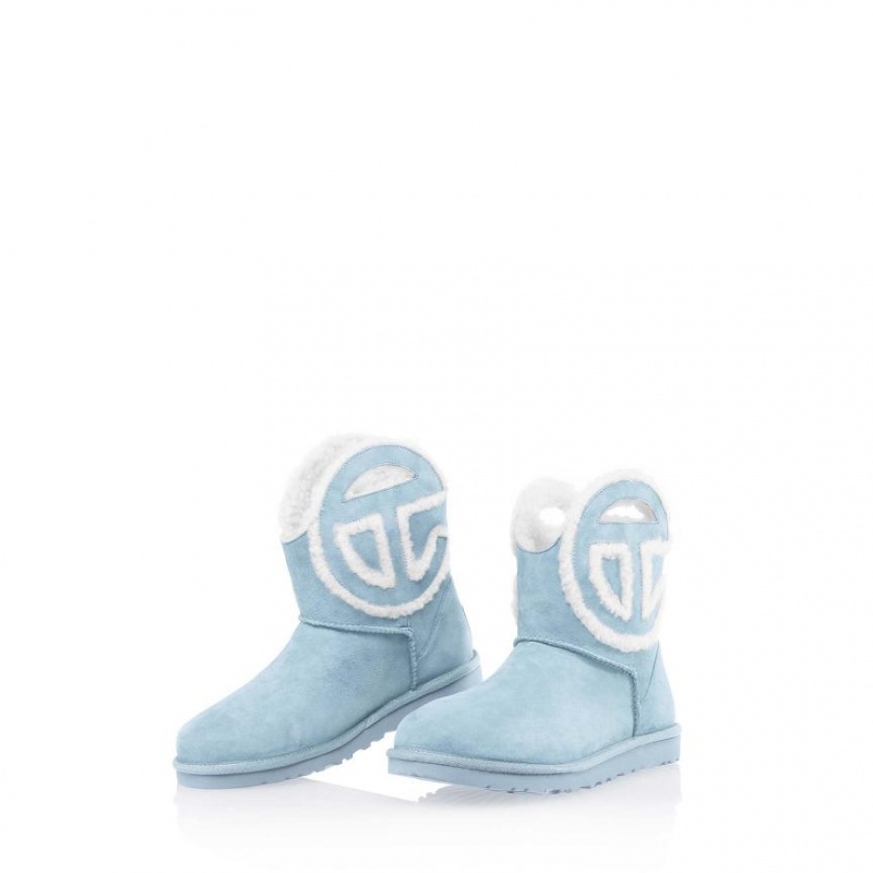 Telfar x UGG Logo Mini Stiefel Blau | CHHK3507