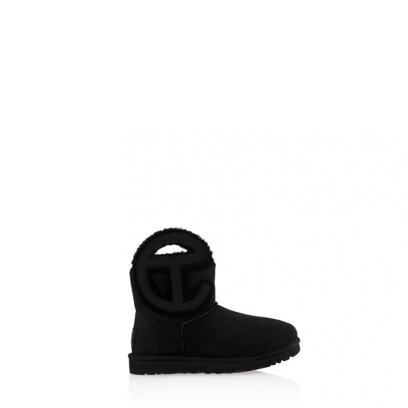 Telfar x UGG Logo Mini Stiefel Schwarz | CHKI3505