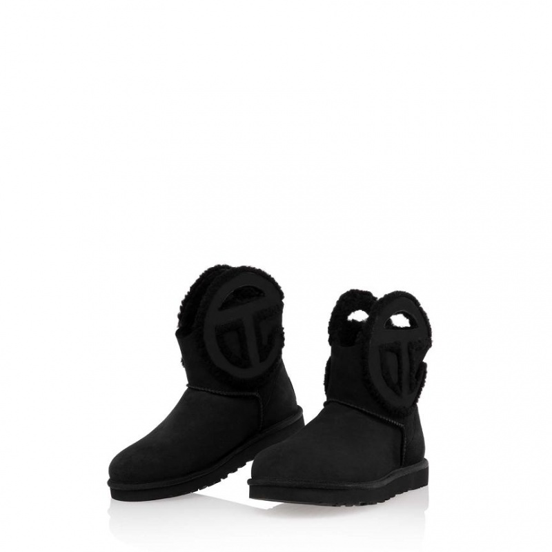 Telfar x UGG Logo Mini Stiefel Schwarz | CHKI3505