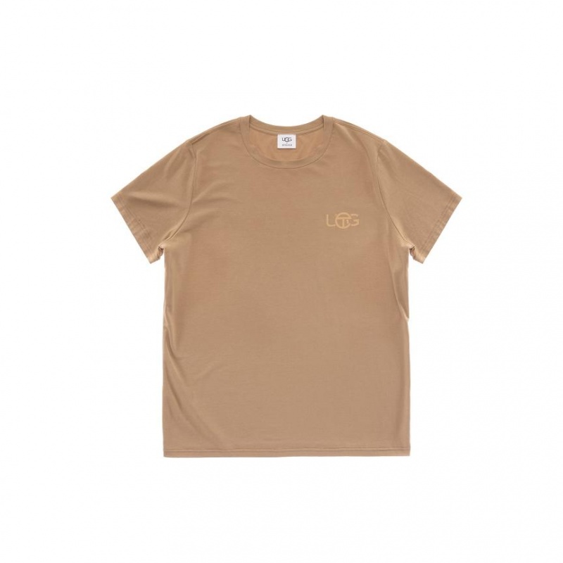 Telfar x UGG Logo T-shirts Braun | CHSO3426